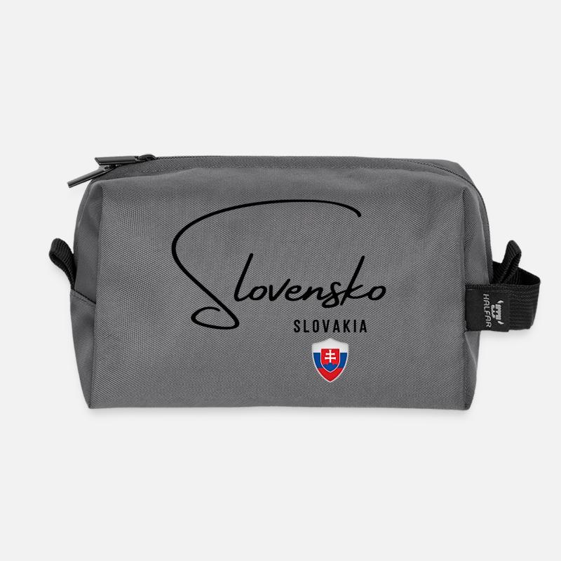 Flagge der Slowakei, Stolz der Slowakei - Recycelte Kulturtasche - Anthrazit