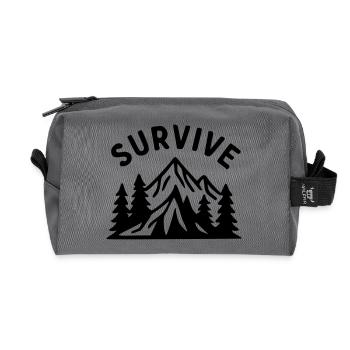 Survive - Nature - Recycled Toiletry Zip Bag - anthracite - Front