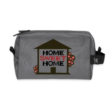 Home sweet home by Cean - Trousse de toilette en tissu recyclé - anthracite - Devant
