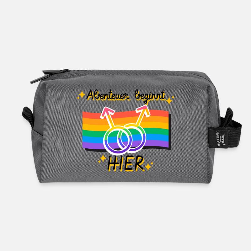 Vernetzte Pride Geschlechtsymbole - Recycelte Kulturtasche - Anthrazit