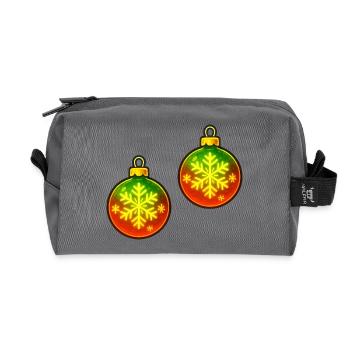 Weihnachtskugel Schneeflocke Ornament Kugel - Recycelte Kulturtasche - Anthrazit - Vorne