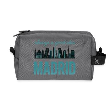 Silhouette de Madrid – Toujours une bonne idée : design - Trousse de toilette en tissu recyclé - anthracite - Devant