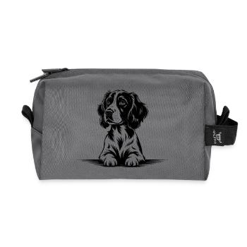 Cocker Spaniel - Recycelte Kulturtasche - Anthrazit - Vorne