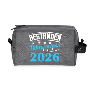 Driving License 2026 Driving Test Driving License Test - Recycled Toiletry Zip Bag - anthracite - Front