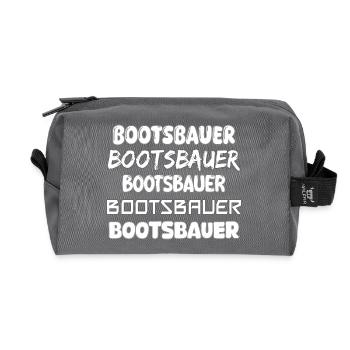Boat builders - Recycled Toiletry Zip Bag - anthracite - Front