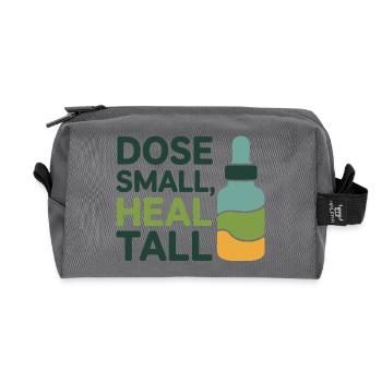 Homeopathy Dose Small Heal Tall Professional  - Recycled Toiletry Zip Bag - anthracite - Front