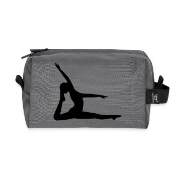 Formes de yoga Silhouettes Ombres noires - Trousse de toilette en tissu recyclé - anthracite - Devant