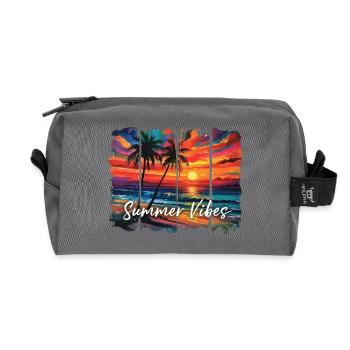 Summer Vibes Spaß-Zitat-Grafik - Recycelte Kulturtasche - Anthrazit - Vorne
