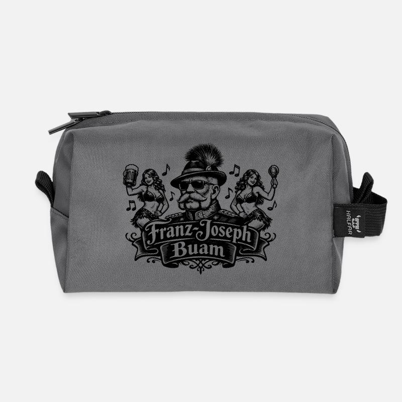 Franz Joseph Buam Logo - Recycelte Kulturtasche - Anthrazit