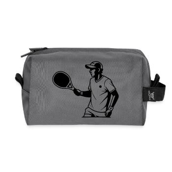 padel - Recycled Toiletry Zip Bag - anthracite - Front