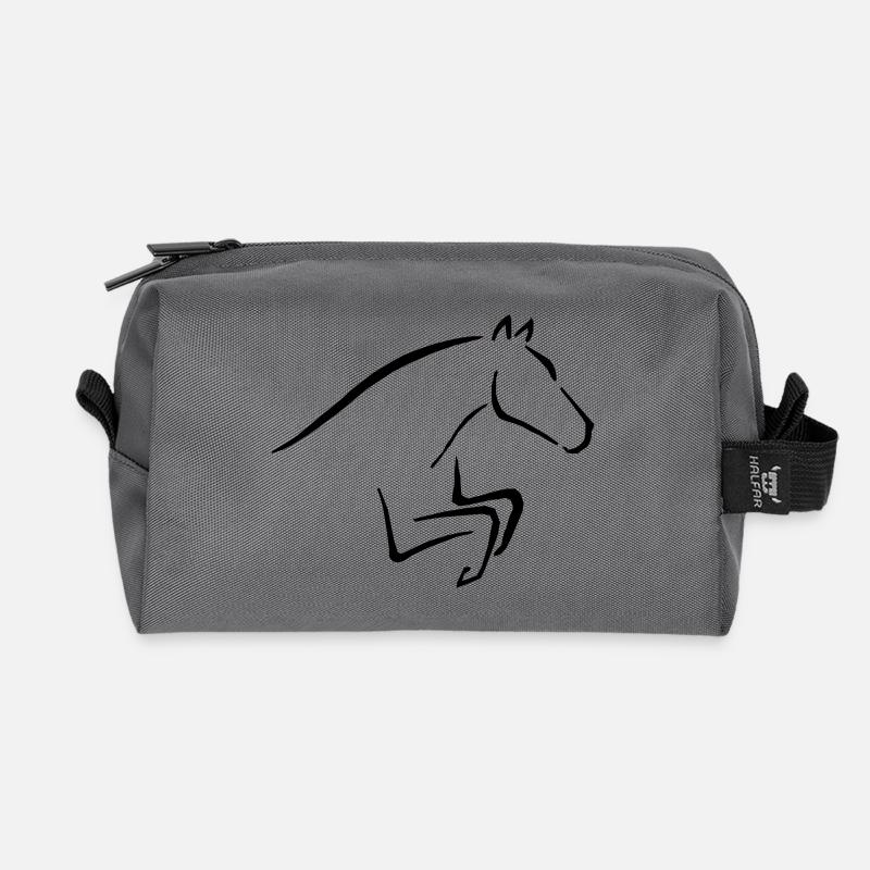 horse - Recycelte Kulturtasche - Anthrazit