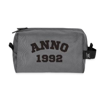 Anno 1992 Geburtstag Geburtsjahr - Recycelte Kulturtasche - Anthrazit - Vorne