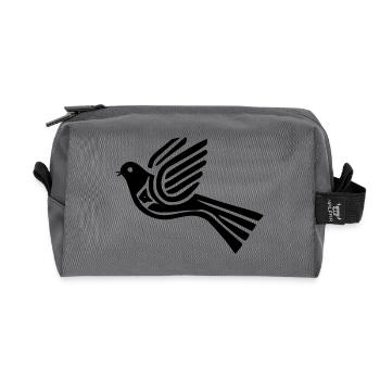 peace dove - Recycled Toiletry Zip Bag - anthracite - Front