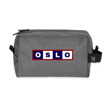Oslo Norwegen Minimales Typografie-Design - Recycelte Kulturtasche - Anthrazit - Vorne
