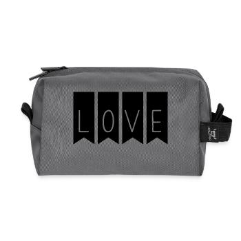 LIEBE. GERADE VERHEIRATET. ES LEBE DIE MARYS. JUNGGESELLINNENABSCHIED - Recycelte Kulturtasche - Anthrazit - Vorne
