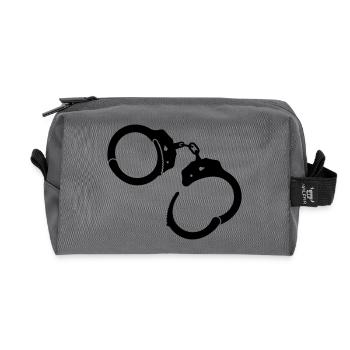 Handschellen Handcuffs - Recycelte Kulturtasche - Anthrazit - Vorne