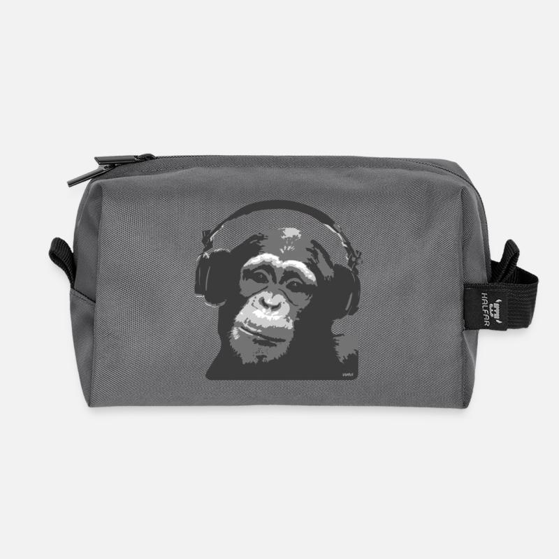 DJ MONKEY by wam - Recycelte Kulturtasche - Anthrazit