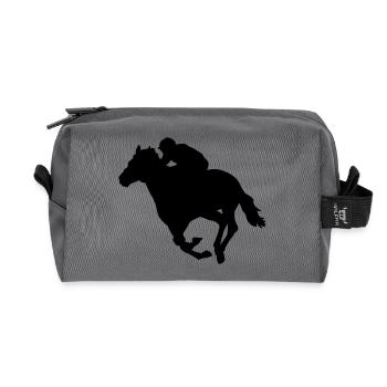 Horse racing - Trousse de toilette en tissu recyclé - anthracite - Devant