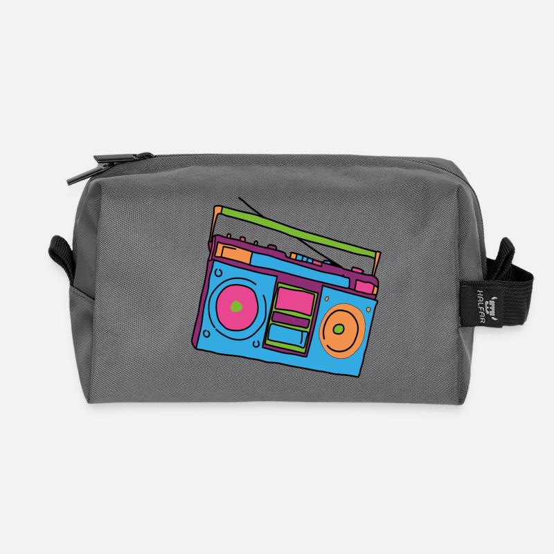 Hipster Kassettenrekorder - Recycelte Kulturtasche - Anthrazit
