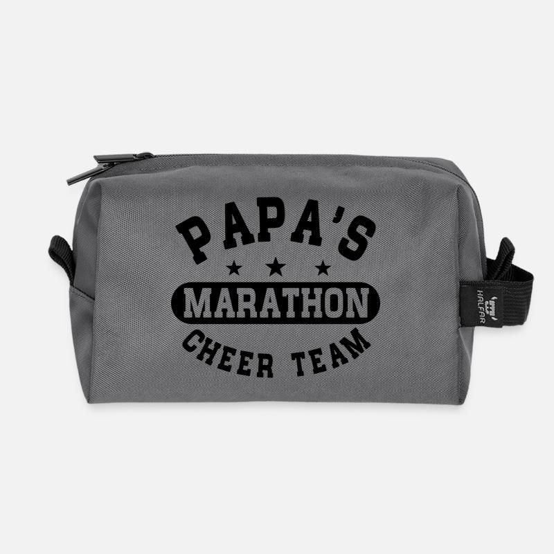 Papas Marathon Cheer Team - Recycelte Kulturtasche - Anthrazit