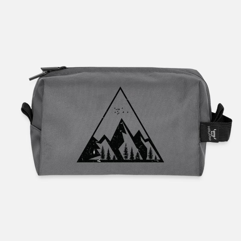 Berge - Recycelte Kulturtasche - Anthrazit