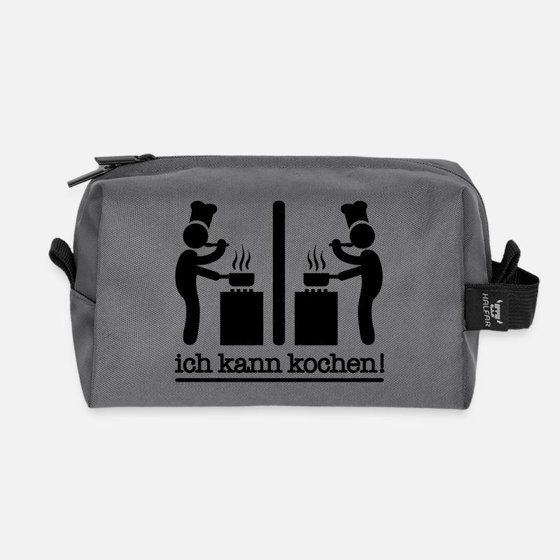 kochen - Recycelte Kulturtasche - Anthrazit