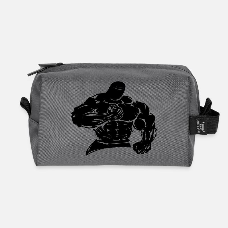 iron thug - Recycled Toiletry Zip Bag - anthracite