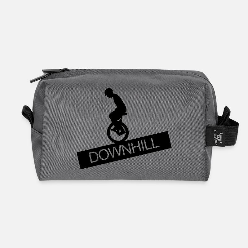 Monocycle, Downhill, A, roue,cavalier de monocycle - Trousse de toilette en tissu recyclé - anthracite