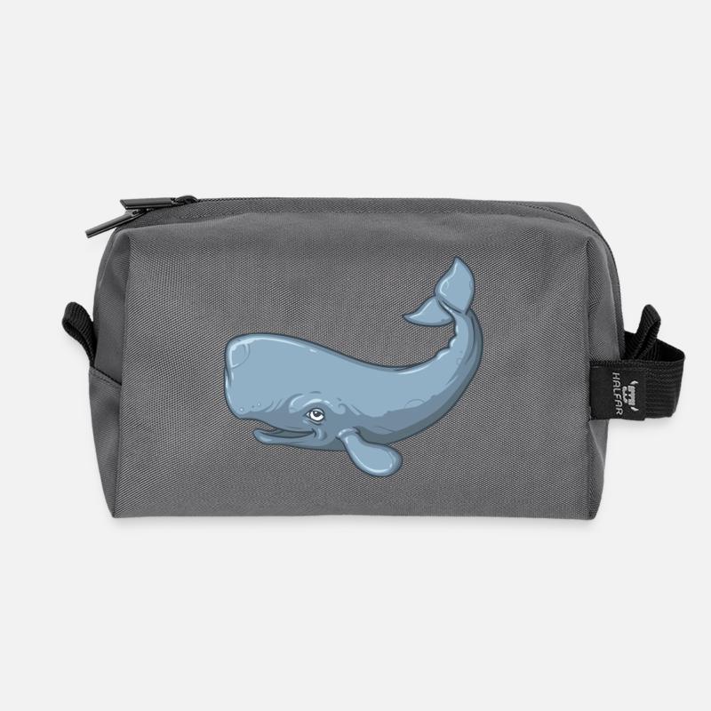 Sperm Whale - Recycelte Kulturtasche - Anthrazit