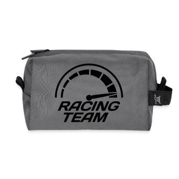 Racing Team Tacho Schnell Rasen - Recycelte Kulturtasche - Anthrazit - Vorne
