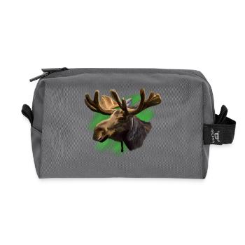 moose - Recycled Toiletry Zip Bag - anthracite - Front