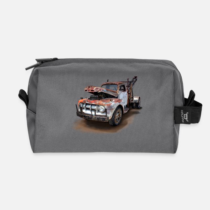 Altes Auto - Recycelte Kulturtasche - Anthrazit