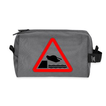 No war! - Recycled Toiletry Zip Bag - anthracite - Front