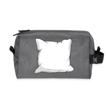 large cuddly white down pillow - Recycled Toiletry Zip Bag - anthracite - Front