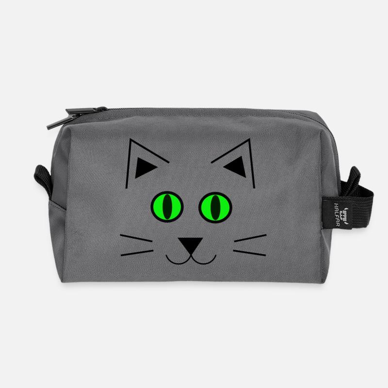 Katze Kätzchen cute - Recycelte Kulturtasche - Anthrazit