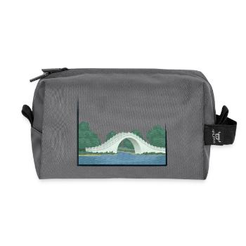 chinesische Brücke - Recycelte Kulturtasche - Anthrazit - Vorne