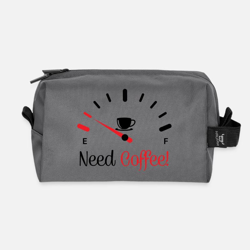 Brauche Kaffee 1 - Recycelte Kulturtasche - Anthrazit