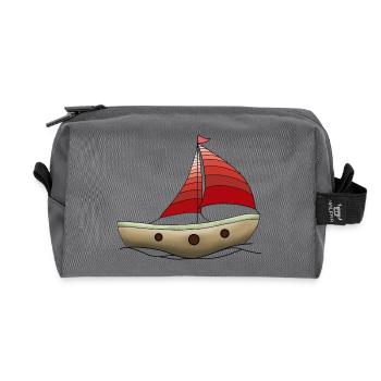 Boot - Recycelte Kulturtasche - Anthrazit - Vorne
