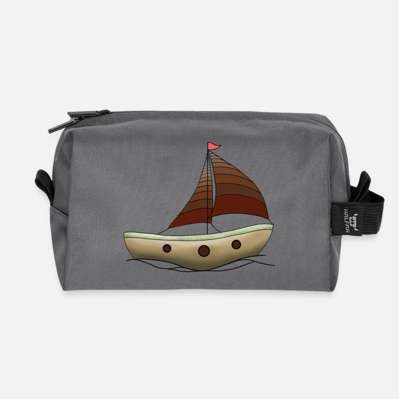 Boot - Recycelte Kulturtasche - Anthrazit