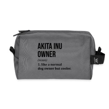 Akita - Recycled Toiletry Zip Bag - anthracite - Front
