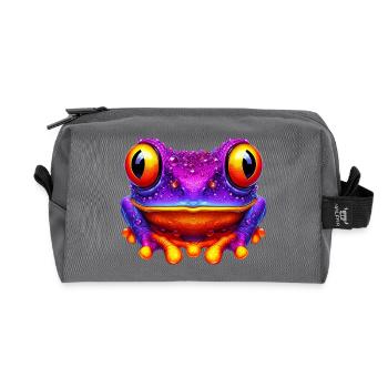 Frog - Recycled Toiletry Zip Bag - anthracite - Front