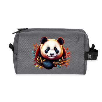 Panda - Recycelte Kulturtasche - Anthrazit - Vorne