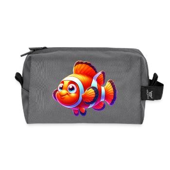 Clownfish - Recycled Toiletry Zip Bag - anthracite - Front
