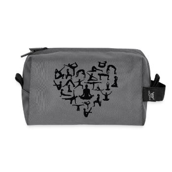 Yoga Meditation Spa Namaste - Recycled Toiletry Zip Bag - anthracite - Front