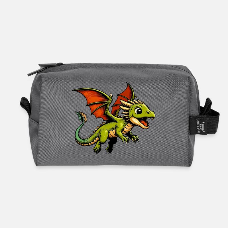 Drache - Recycelte Kulturtasche - Anthrazit