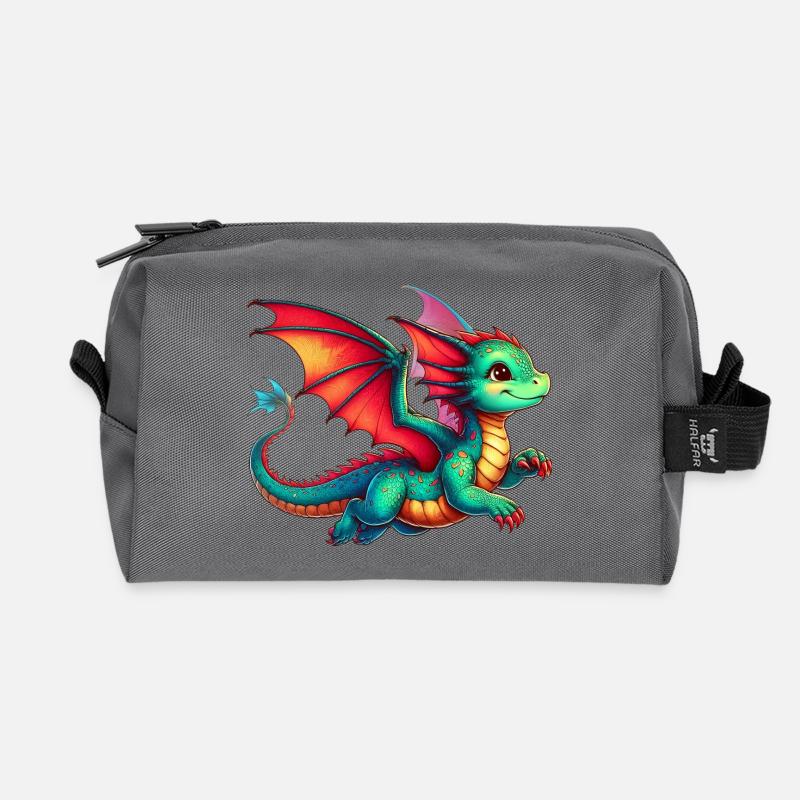 Drache - Recycelte Kulturtasche - Anthrazit