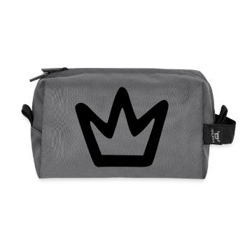 Schlichte Krone - Recycelte Kulturtasche - Anthrazit - Vorne