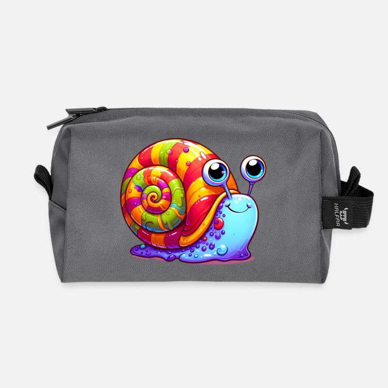 Schnecke - Recycelte Kulturtasche - Anthrazit