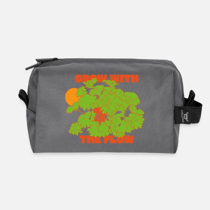 Grow with the Flow Statement - Recycelte Kulturtasche - Anthrazit