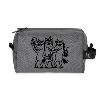 Fête de la bière Licorne - Trousse de toilette en tissu recyclé - anthracite - Devant